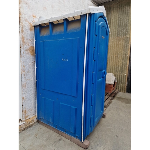 100 - Portable Toilet / Portaloo, Blue Colour with White Vented Roof, (Approx. 110 x 115 x 222cm)