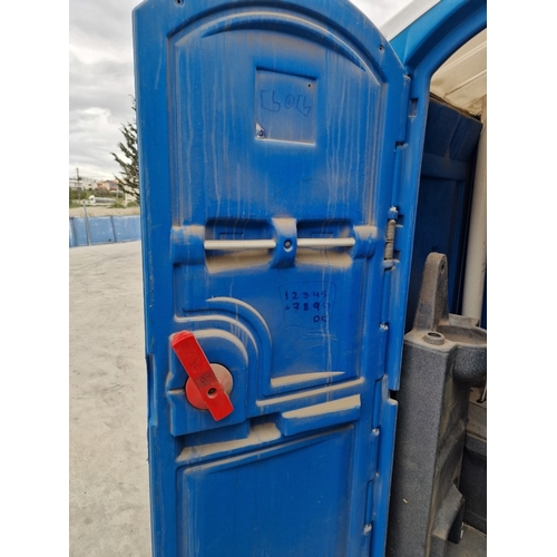 100 - Portable Toilet / Portaloo, Blue Colour with White Vented Roof, (Approx. 110 x 115 x 222cm)