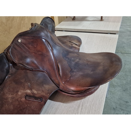 112 - Vintage Leather Horse Riding Saddle