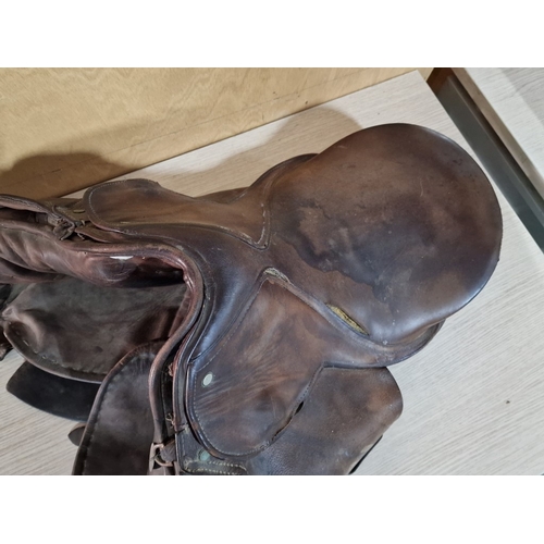 112 - Vintage Leather Horse Riding Saddle