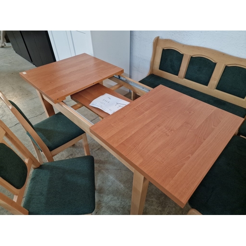 2 - Wooden Effect Extending Rectangular Kitchen Table (Approx. 120 x 70cm, Plus 30cm Extension), Togethe... 