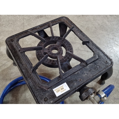 282 - Gas Burner / Portable Stove, with Pipe and Regulator, (Approx. 26 x 28cm), * Basic Test and Working ... 