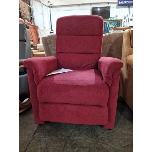 3 - Duo Collection 'Dawson' Red Fabric Reclining Armchair, 

* Unused * - Furniture Stock Clearance, RRP... 