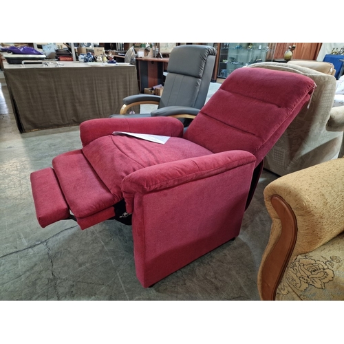 3 - Duo Collection 'Dawson' Red Fabric Reclining Armchair, 

* Unused * - Furniture Stock Clearance, RRP... 