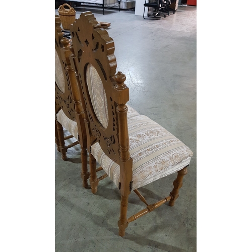 246 - Antique Carved French Renaissance Revival Style Chairs, Carved, Highly Decorative Chair  Backrest, C... 