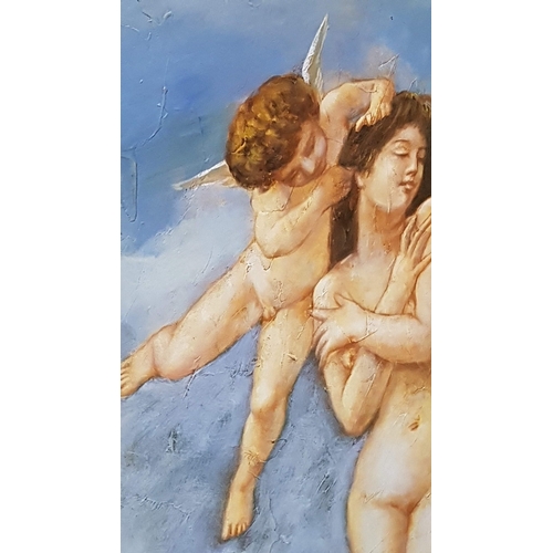 339 - 'Venus with Cupid' Framed Pictures, Approx. 70.5cm x 101.5cm.