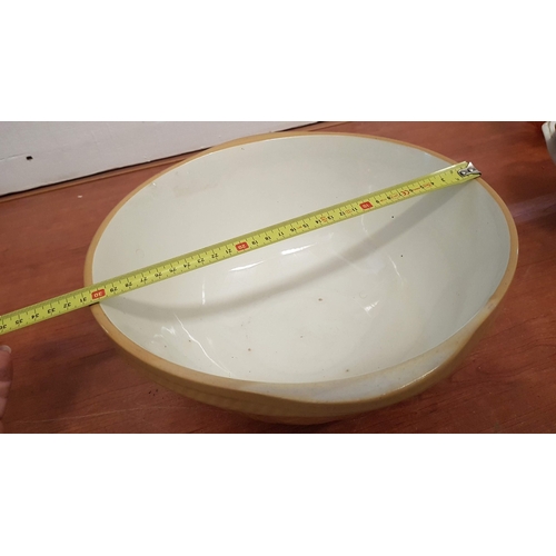 378 - Vintage T. G. Green, Yellow Ware Gripstand Large Mixing Bowl, Ø: 30cm H: 14cm.