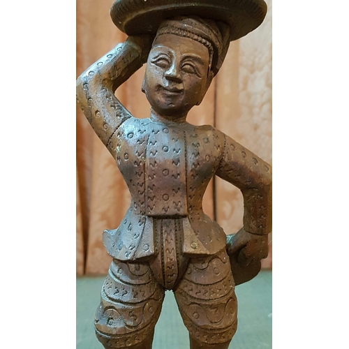 426 - High Quality Wooden Sculpture of Asian Dancer with Beautiful Delicate Details, Approx. H: 25cm.