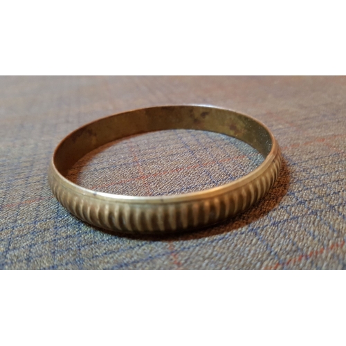 427 - Set of 4x Brass Boho Style Bangle Bracelets, Approx. Ø: 7cm Each.  (4)