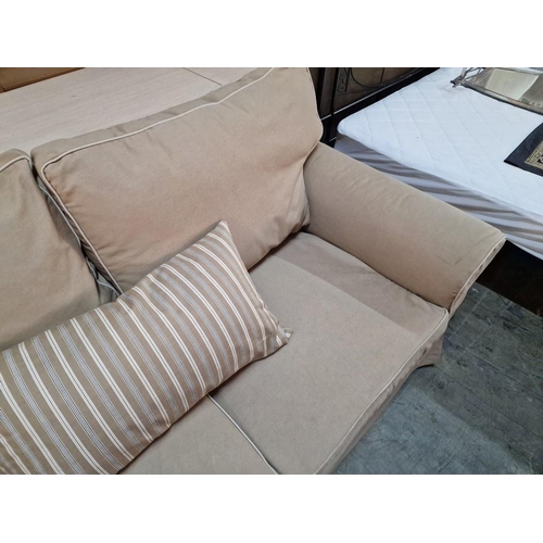 299 - 2-Seat Sofa with Removable / Washable Beige Fabric Cover, Together with Complimentary Scatter Cushio... 