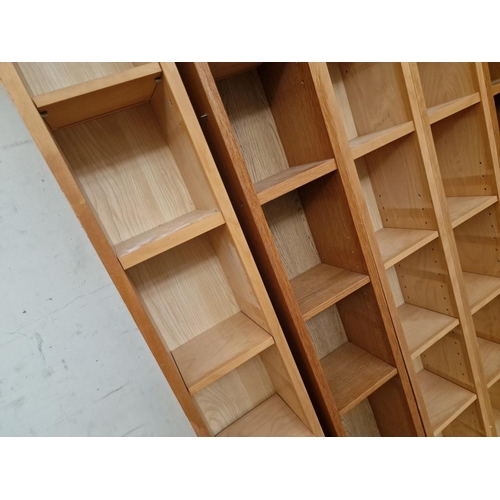 303 - 5 x Tall CD / Display / Bookshelves with Adjustable Height Shelving, (Approx. 20 x 17 x 202cm each) ... 