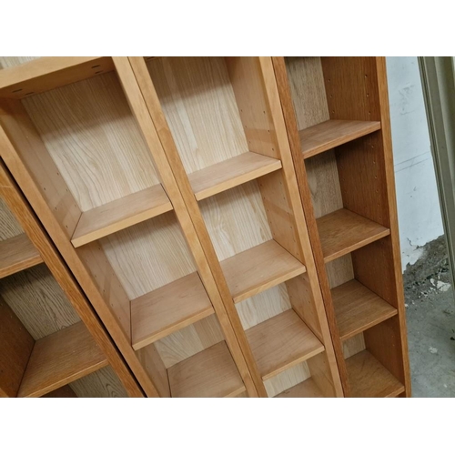 303 - 5 x Tall CD / Display / Bookshelves with Adjustable Height Shelving, (Approx. 20 x 17 x 202cm each) ... 