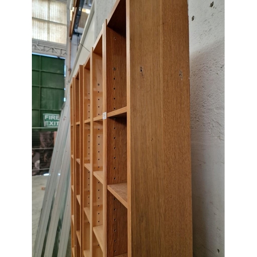 303 - 5 x Tall CD / Display / Bookshelves with Adjustable Height Shelving, (Approx. 20 x 17 x 202cm each) ... 