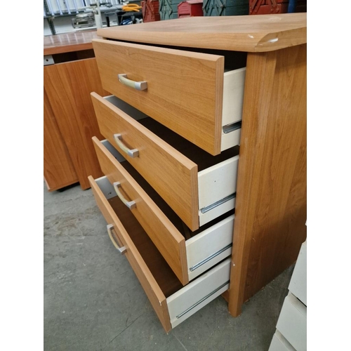 305 - Wooden Effect 4-Drawer Chest of Drawers, (Approx. 77 x 45 x 81cm)