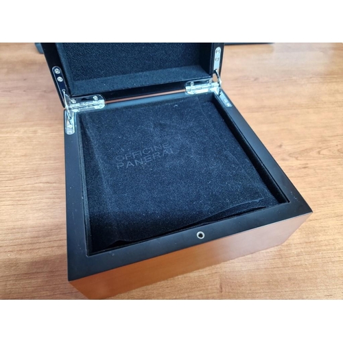 66 - 'Officine Panerai' Watch Box; Deluxe Case with with Felt Liner Interior and Watch Cushion, (Approx. ... 