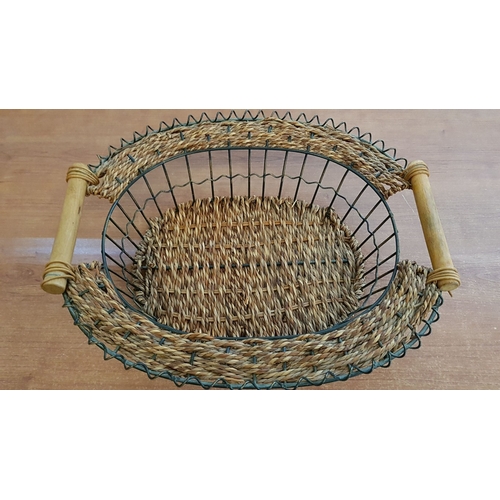 145 - Large Bred Basket (Wicker/Metal).