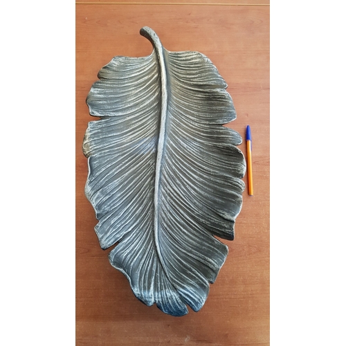 457 - Leaf Tray, Large Serving Decorative Tray, Approx. 55cm x 30cm x 8cm.