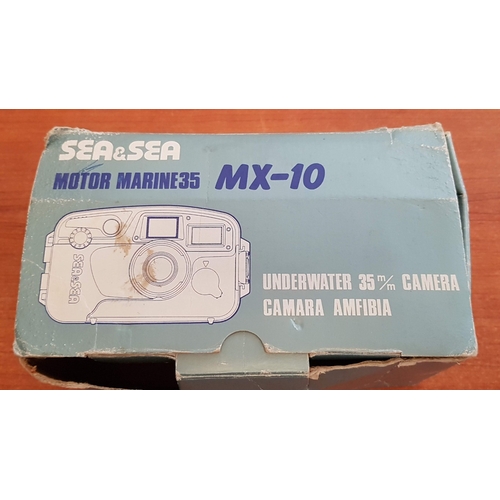 458 - 'Sea  Sea' Motor Marine MX-10, Underwater 35m/m Camera (Camera Amfibia), Camera and Flash. Untested.... 