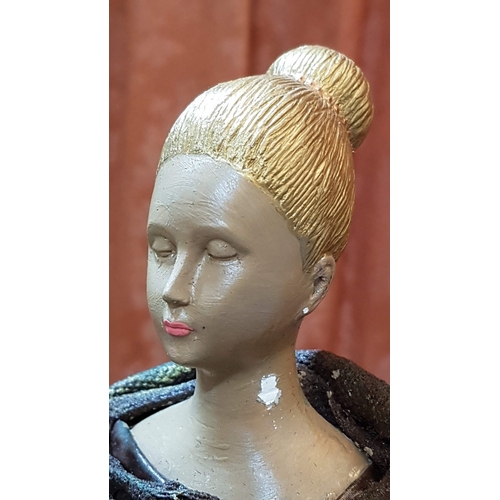 460 - 'Lady' Paper Mache Hand Craft Sculpture, Approx. H:37.5cm.