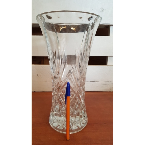 514 - Vintage, Circa 80s-90s, Large Crystal Vase, Approx. H: 30cm Ø : 16cm.