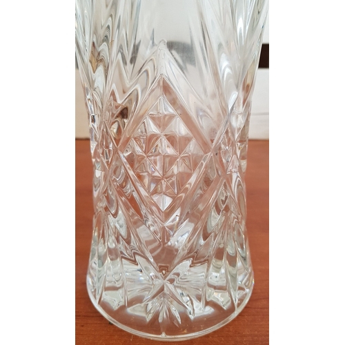 514 - Vintage, Circa 80s-90s, Large Crystal Vase, Approx. H: 30cm Ø : 16cm.