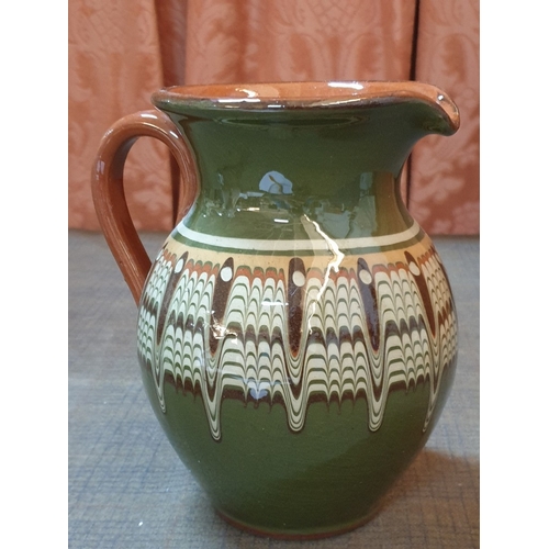 413 - White Porcelain Classic Shape and Pattern Tea Pot (Ionia Greece) and Terracotta/Glazed Water Jug. (2... 