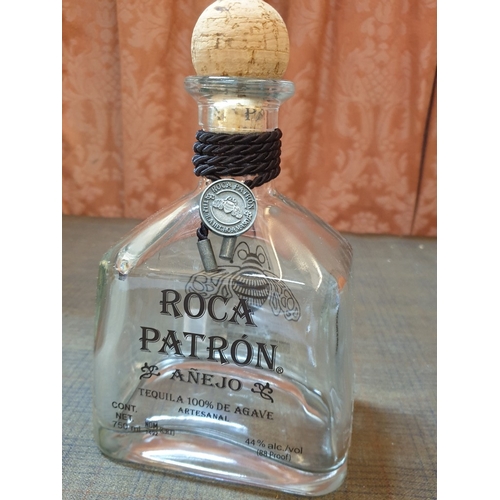 414 - Collectable Decanters, 'Metaxa' Hand Made Porcelain and Glass 'Roca Patron Anejo Tequila', Empty.  (... 