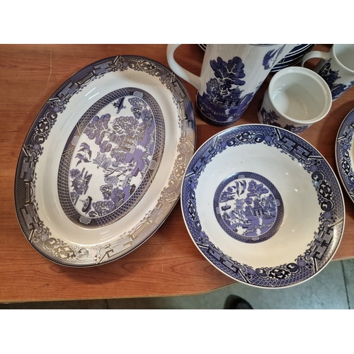 223 - Large Collection of Blue & White Tableware with Oriental Pattern, by 'Lynns Fine China, Made in Chin... 