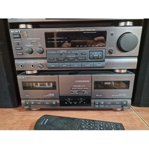 312 - Sony Stacking System / Home Entertainment Centre, Comprising; Cassette Deck (TC-D509), Amplifier (TA... 