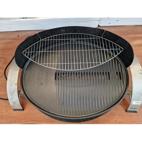 500 - Table Top Oval Shape Electric Grill with Warming Rack