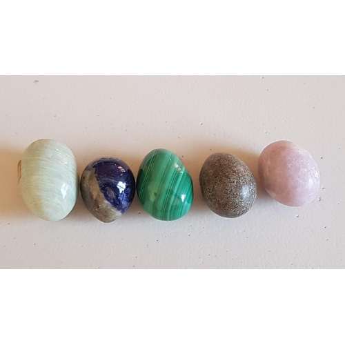 153 - Natural Stone Mini Eggs Collection, 28x Differernt Crystals and Minerals.