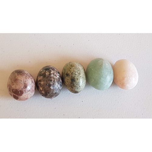 153 - Natural Stone Mini Eggs Collection, 28x Differernt Crystals and Minerals.