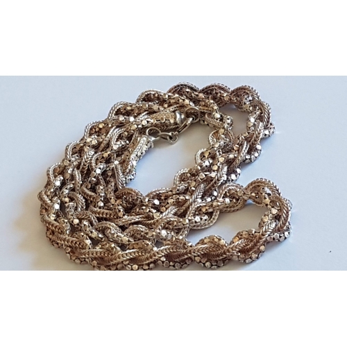 364 - Silver (925) Beautiful Rope Chain/Necklace, Made Various Type of Chains, Approx. 28.3g L: 50cm.