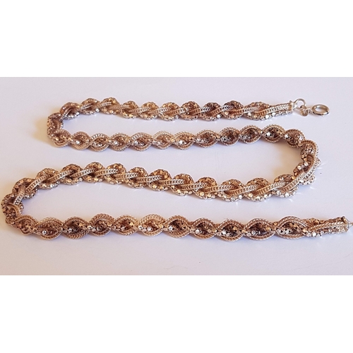 364 - Silver (925) Beautiful Rope Chain/Necklace, Made Various Type of Chains, Approx. 28.3g L: 50cm.