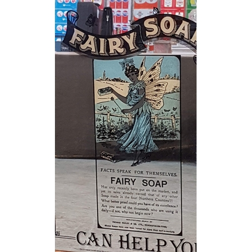 134 - 'Fairy Soap' Advertising Mirror, Large, Approx. 52cm x 65cm, Wooden Classic Frame.