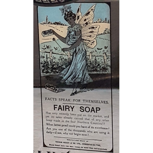 134 - 'Fairy Soap' Advertising Mirror, Large, Approx. 52cm x 65cm, Wooden Classic Frame.