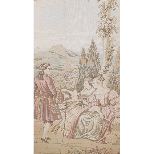 157 - Big, Very Big 'Romance at the Mountains' Landscape, Classical French Aubusson Style (Manufactured) N... 