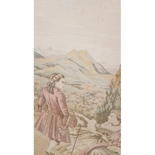 157 - Big, Very Big 'Romance at the Mountains' Landscape, Classical French Aubusson Style (Manufactured) N... 