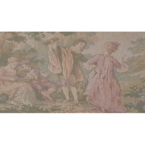 158 - 'Victorian Romantic Scenes' Classical French Aubusson Style (Manufactured) Nedle Point, Approx. 63.5... 