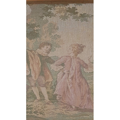 158 - 'Victorian Romantic Scenes' Classical French Aubusson Style (Manufactured) Nedle Point, Approx. 63.5... 