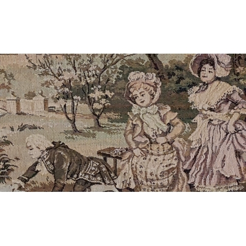 159 - 'Victorian Landscape' Large Classic French Aubusson Style (Manufactured ) Nedle Point Tapestry in Wo... 