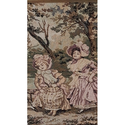 159 - 'Victorian Landscape' Large Classic French Aubusson Style (Manufactured ) Nedle Point Tapestry in Wo... 