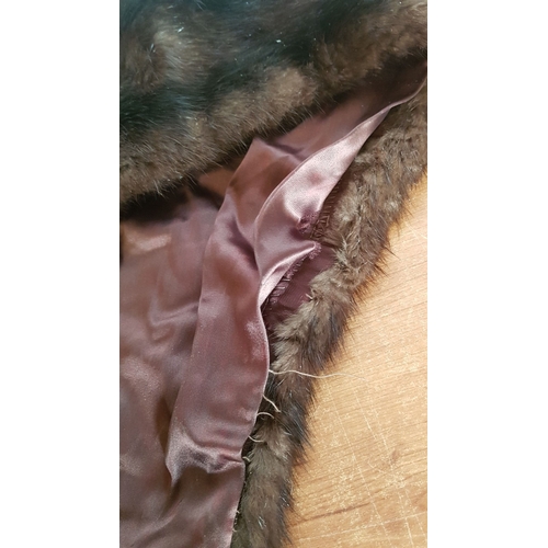 199 - Vintage Natural Fur Stole/Shawl, Probably Mink, Approx. 145cm.