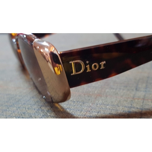 30 - Christian Dior Stylish Sunglasses, Brown and Gold Tone (Gold Glaze),Brown Lenes, Frame Made in Italy... 