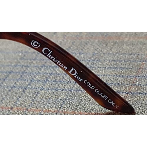 30 - Christian Dior Stylish Sunglasses, Brown and Gold Tone (Gold Glaze),Brown Lenes, Frame Made in Italy... 