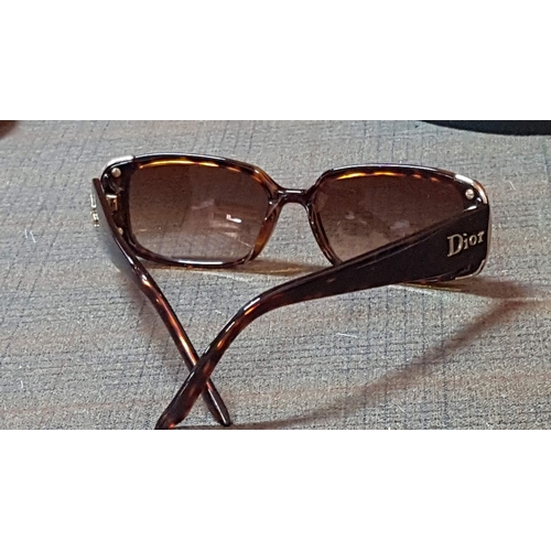 30 - Christian Dior Stylish Sunglasses, Brown and Gold Tone (Gold Glaze),Brown Lenes, Frame Made in Italy... 