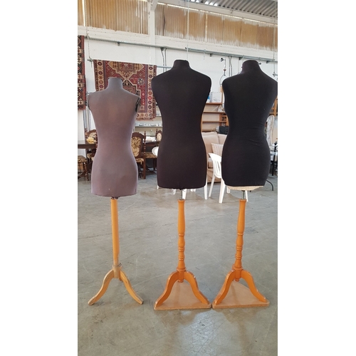 332 - 3x Adult Mannequins Dress Form Display, Cotton Covered and Stand.
Approx. 165cm, A/F.  (3)