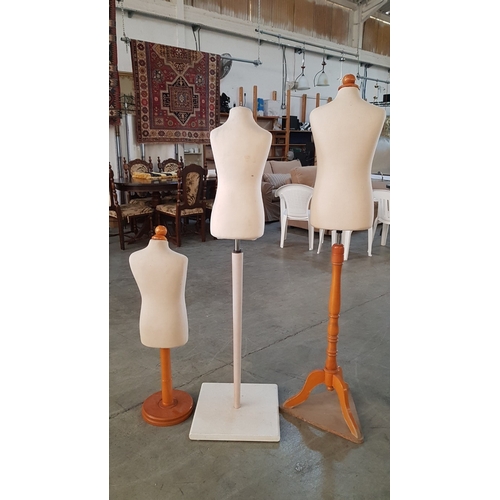 333 - 3x Child Mannequins Dress Form Display, Covered with Cotton and Stand. A/F (3)