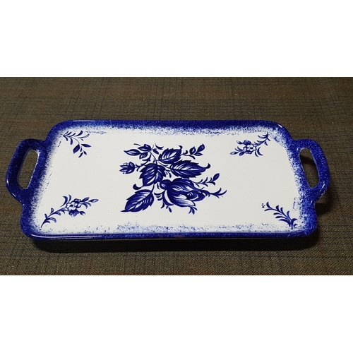 462 - Vintage 'Monarch' Miniature Tray. Together with 5x Blue and White Ceramic Miniature Tableware (Pair ... 