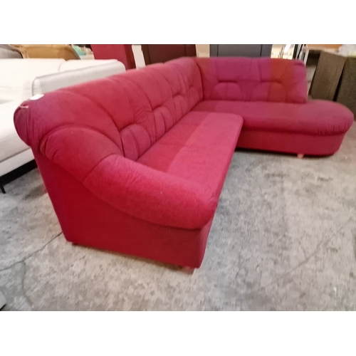 31 - Corner Sofa in Red / Bordeaux Colour Alcantara Fabric,

* Unused * - Furniture Stock Clearance, RRP ... 